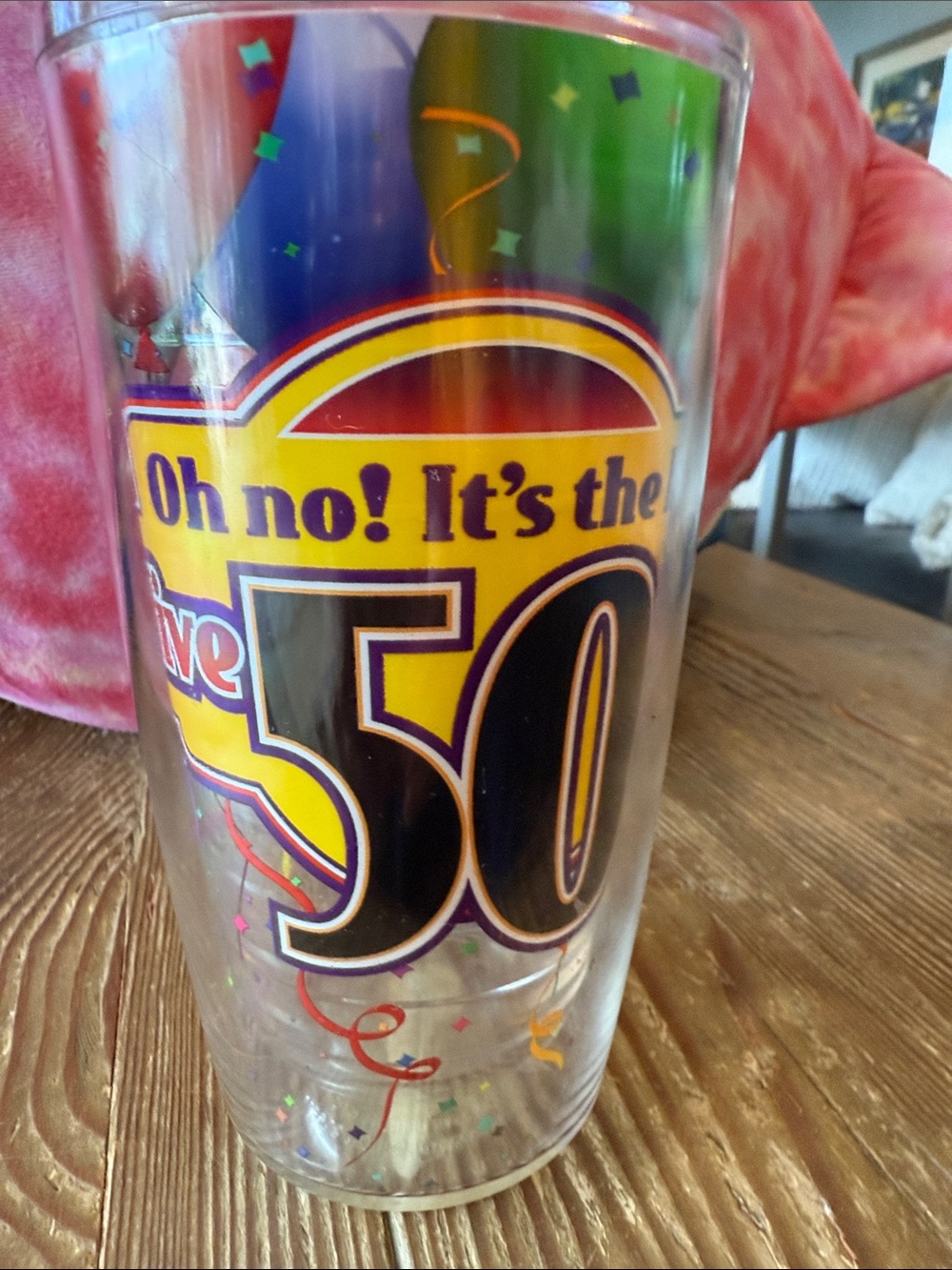 tervis 50 party tumbler with yellow, black, purple, green, blue accents